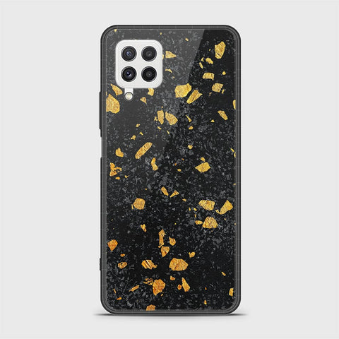 Samsung Galaxy M22 Cover - Black Marble Series - HQ Ultra Shine Premium Infinity Glass Soft Silicon Borders Case