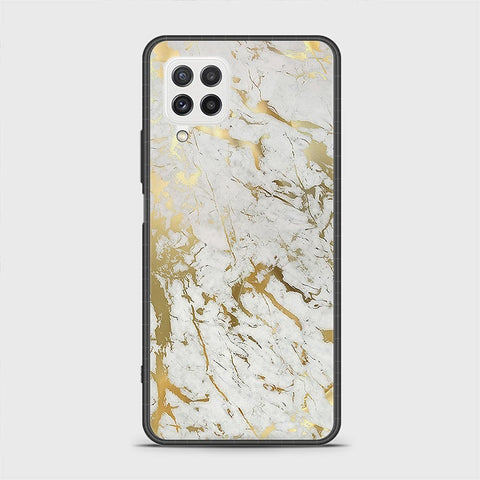 Samsung Galaxy M32 Cover - White Marble Series - HQ Ultra Shine Premium Infinity Glass Soft Silicon Borders Case