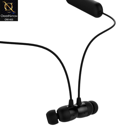 Black - Remax RB-S17 In-ear Magnetic Sport Bluetooth Neckband Earphone