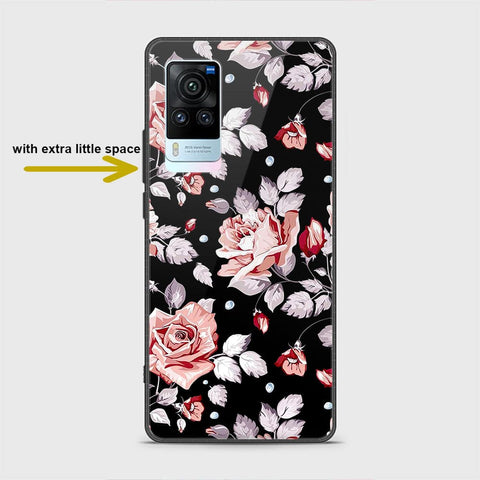 Vivo X60 Pro Cover - Floral Series - HQ Ultra Shine Premium Infinity Glass Soft Silicon Borders Case