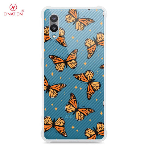 Samsung Galaxy A02 Cover - O'Nation Butterfly Dreams Series - 9 Designs - Clear Phone Case - Soft Silicon Borders