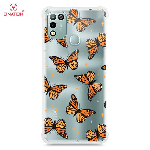 Infinix Hot 10 Play Cover - O'Nation Butterfly Dreams Series - 9 Designs - Clear Phone Case - Soft Silicon Borders