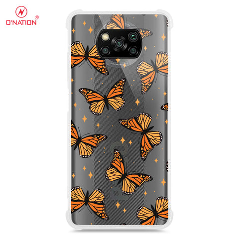 Xiaomi Poco X3 Cover - O'Nation Butterfly Dreams Series - 9 Designs - Clear Phone Case - Soft Silicon Borders