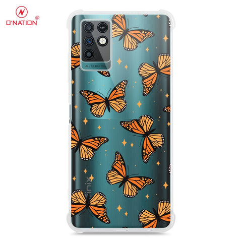 Infinix Note 10 Cover - O'Nation Butterfly Dreams Series - 9 Designs - Clear Phone Case - Soft Silicon Borders