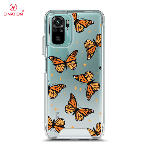 Xiaomi Redmi Note 10S Cover - O'Nation Butterfly Dreams Series - 9 Designs - Clear Phone Case - Soft Silicon Borders