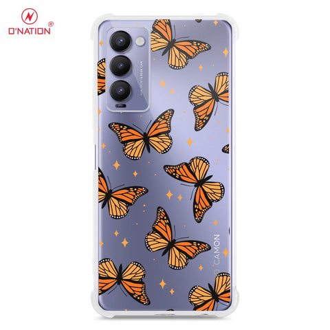 Tecno Camon 18T Cover - O'Nation Butterfly Dreams Series - 9 Designs - Clear Phone Case - Soft Silicon Borders