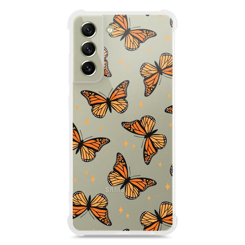 Samsung Galaxy S21 FE 5G Cover - O'Nation Butterfly Dreams Series - 9 Designs - Clear Phone Case - Soft Silicon Borders