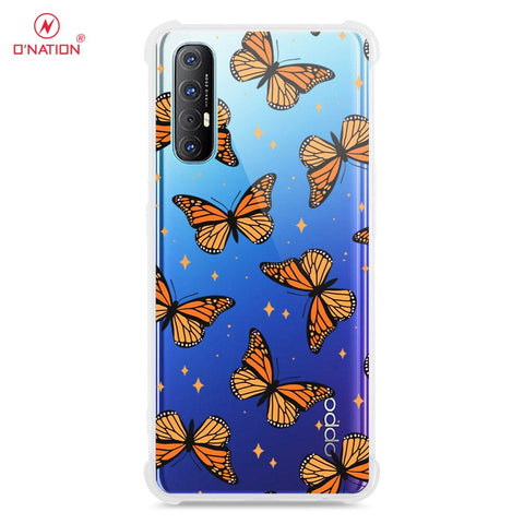 Oppo Reno 3 Pro Cover - O'Nation Butterfly Dreams Series - 9 Designs - Clear Phone Case - Soft Silicon Borders