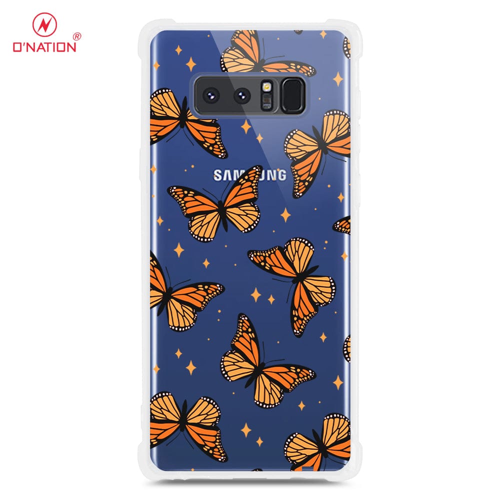 Samsung Galaxy Note 8 Cover - O'Nation Butterfly Dreams Series - 9 Designs - Clear Phone Case - Soft Silicon Borders (Fast Delivery)