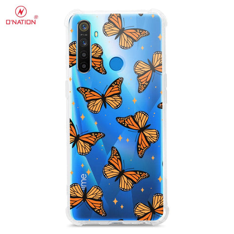 Realme 5 Cover - O'Nation Butterfly Dreams Series - 9 Designs - Clear Phone Case - Soft Silicon Borders