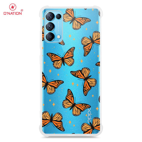 Oppo Reno 5 Pro 5G Cover - O'Nation Butterfly Dreams Series - 9 Designs - Clear Phone Case - Soft Silicon Borders