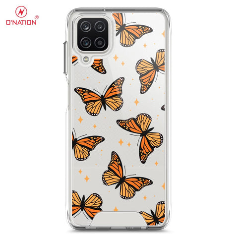 Samsung Galaxy A12 Cover - O'Nation Butterfly Dreams Series - 9 Designs - Clear Phone Case - Soft Silicon Borders