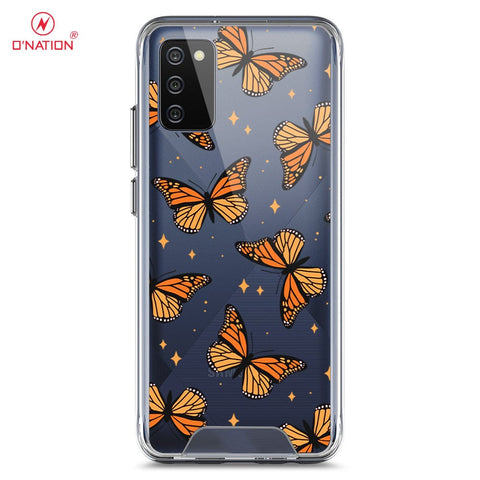 Samsung Galaxy M02s Cover - O'Nation Butterfly Dreams Series - 9 Designs - Clear Phone Case - Soft Silicon Borders