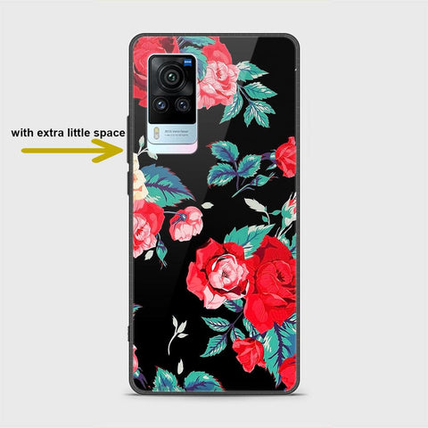 Vivo X60 Pro Cover - Floral Series - HQ Ultra Shine Premium Infinity Glass Soft Silicon Borders Case