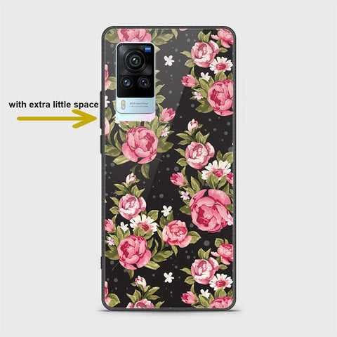 Vivo X60 Pro Cover - Floral Series - HQ Ultra Shine Premium Infinity Glass Soft Silicon Borders Case