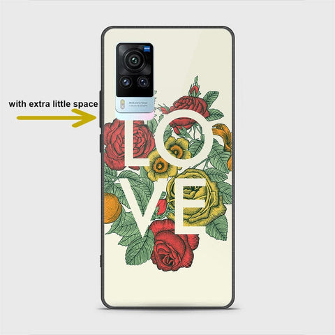 Vivo X60 Pro Cover - Floral Series 2 - HQ Ultra Shine Premium Infinity Glass Soft Silicon Borders Case