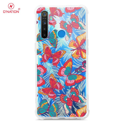 Realme 5 Cover - O'Nation Butterfly Dreams Series - 9 Designs - Clear Phone Case - Soft Silicon Borders