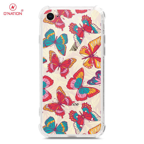 iPhone 8 / 7 Cover - O'Nation Butterfly Dreams Series - 9 Designs - Clear Phone Case - Soft Silicon Borders