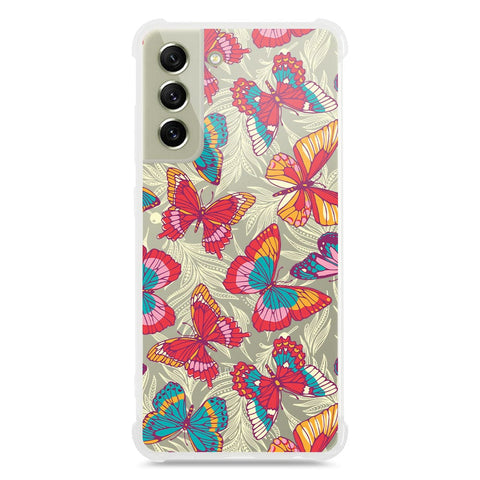 Samsung Galaxy S21 FE 5G Cover - O'Nation Butterfly Dreams Series - 9 Designs - Clear Phone Case - Soft Silicon Borders