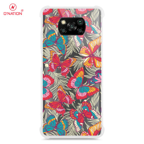 Xiaomi Poco X3 Cover - O'Nation Butterfly Dreams Series - 9 Designs - Clear Phone Case - Soft Silicon Borders