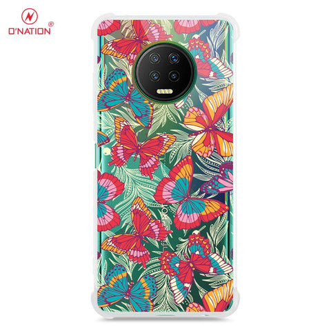 Infinix Note 7 Cover - O'Nation Butterfly Dreams Series - 9 Designs - Clear Phone Case - Soft Silicon Borders