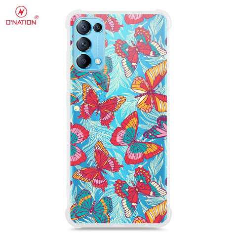 Oppo Reno 5 Pro 5G Cover - O'Nation Butterfly Dreams Series - 9 Designs - Clear Phone Case - Soft Silicon Borders