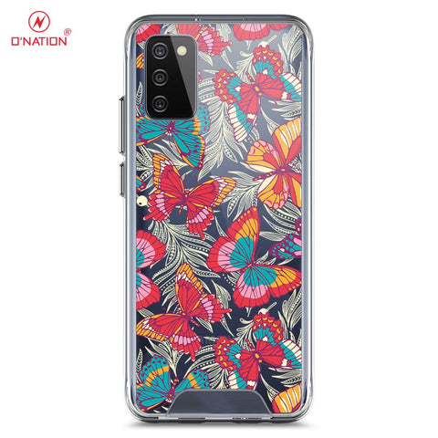 Samsung Galaxy M02s Cover - O'Nation Butterfly Dreams Series - 9 Designs - Clear Phone Case - Soft Silicon Borders