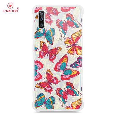 Samsung galaxy A70 Cover - O'Nation Butterfly Dreams Series - 9 Designs - Clear Phone Case - Soft Silicon Borders