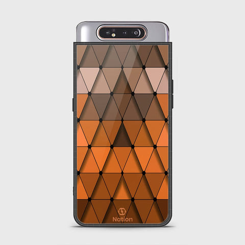 Samsung Galaxy A80 Cover - ONation Pyramid Series - HQ Ultra Shine Premium Infinity Glass Soft Silicon Borders Case