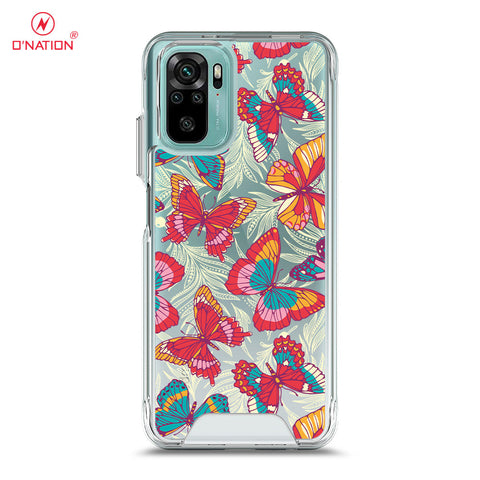 Xiaomi Redmi Note 10S Cover - O'Nation Butterfly Dreams Series - 9 Designs - Clear Phone Case - Soft Silicon Borders