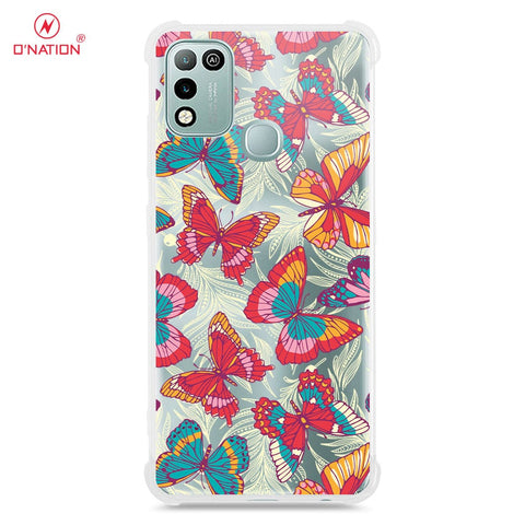 Infinix Hot 10 Play Cover - O'Nation Butterfly Dreams Series - 9 Designs - Clear Phone Case - Soft Silicon Borders