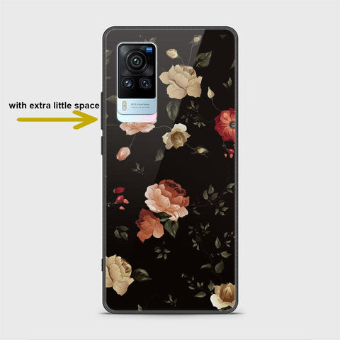 Vivo X60 Pro Cover - Floral Series 2 - HQ Ultra Shine Premium Infinity Glass Soft Silicon Borders Case