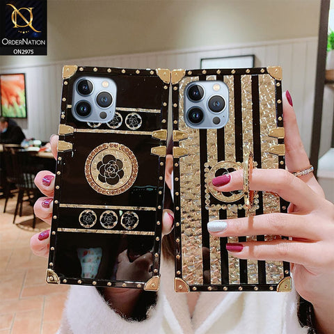 Xiaomi Redmi Note 10 5G Cover - Design 1 - 3D illusion Gold Flowers Soft Trunk Case With Ring Holder