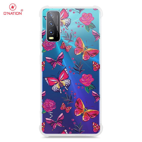 Vivo Y20s Cover - O'Nation Butterfly Dreams Series - 9 Designs - Clear Phone Case - Soft Silicon Borders