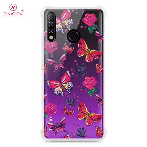 Tecno Spark 4 Cover - O'Nation Butterfly Dreams Series - 9 Designs - Clear Phone Case - Soft Silicon Borders