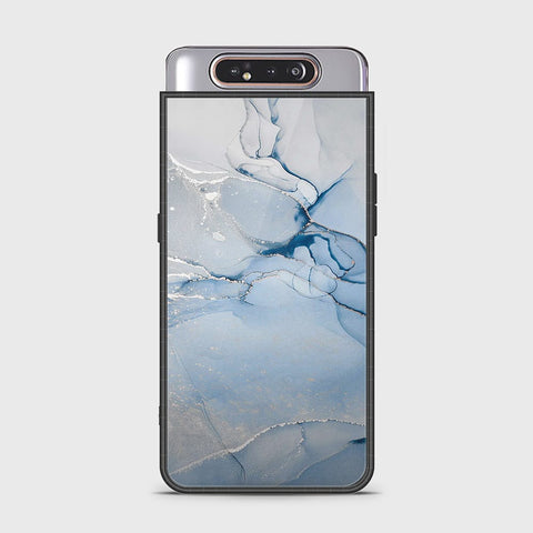 Samsung Galaxy A80 Cover - Mystic Marble Series - HQ Ultra Shine Premium Infinity Glass Soft Silicon Borders Case