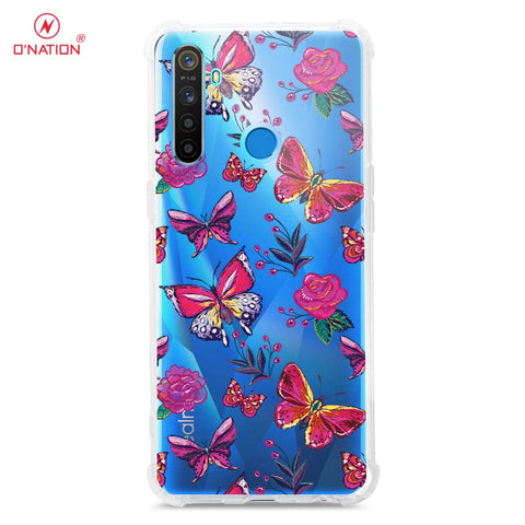 Realme 5 Cover - O'Nation Butterfly Dreams Series - 9 Designs - Clear Phone Case - Soft Silicon Borders