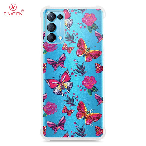 Oppo Reno 5 Pro 5G Cover - O'Nation Butterfly Dreams Series - 9 Designs - Clear Phone Case - Soft Silicon Borders