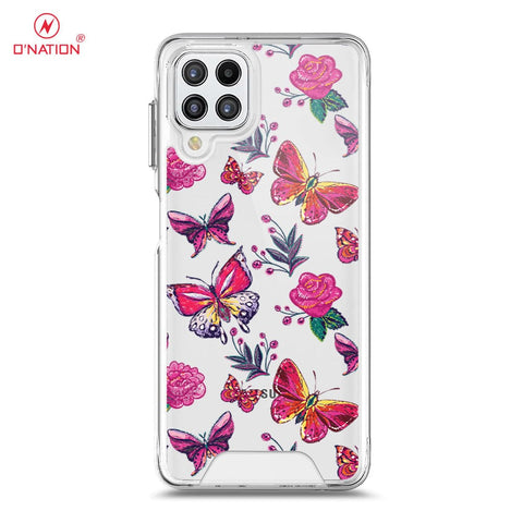 Samsung Galaxy M22 Cover - O'Nation Butterfly Dreams Series - 9 Designs - Clear Phone Case - Soft Silicon Borders