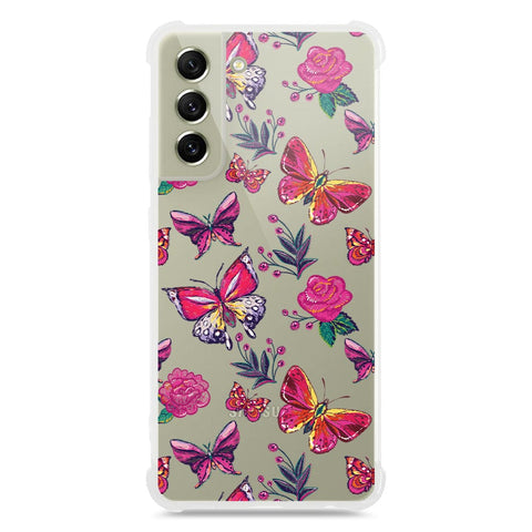 Samsung Galaxy S21 FE 5G Cover - O'Nation Butterfly Dreams Series - 9 Designs - Clear Phone Case - Soft Silicon Borders