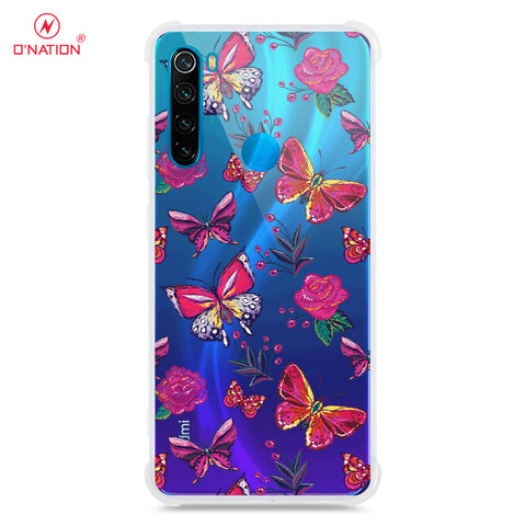 Xiaomi Redmi Note 8 Cover - O'Nation Butterfly Dreams Series - 9 Designs - Clear Phone Case - Soft Silicon Borders