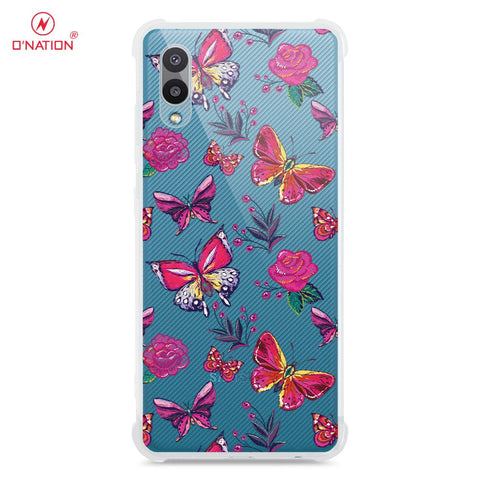 Samsung Galaxy A02 Cover - O'Nation Butterfly Dreams Series - 9 Designs - Clear Phone Case - Soft Silicon Borders