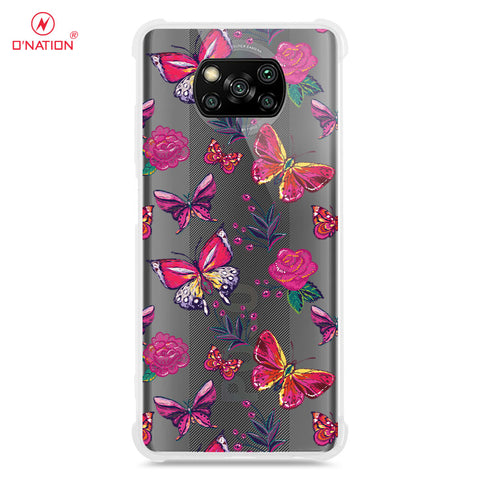 Xiaomi Poco X3 Cover - O'Nation Butterfly Dreams Series - 9 Designs - Clear Phone Case - Soft Silicon Borders