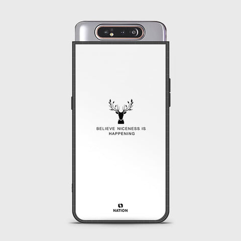 Samsung Galaxy A80 Cover - Nice Series - HQ Ultra Shine Premium Infinity Glass Soft Silicon Borders Case