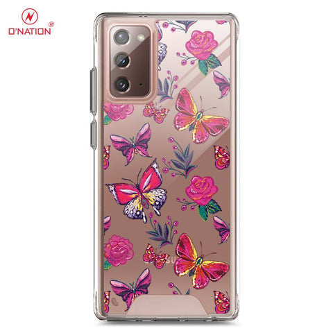 Samsung Galaxy Note 20 Cover - O'Nation Butterfly Dreams Series - 9 Designs - Clear Phone Case - Soft Silicon Bordersx