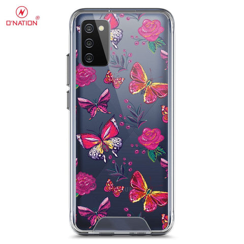 Samsung Galaxy M02s Cover - O'Nation Butterfly Dreams Series - 9 Designs - Clear Phone Case - Soft Silicon Borders