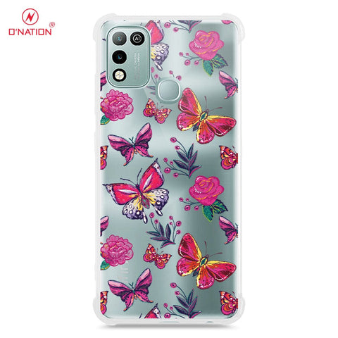 Infinix Hot 10 Play Cover - O'Nation Butterfly Dreams Series - 9 Designs - Clear Phone Case - Soft Silicon Borders