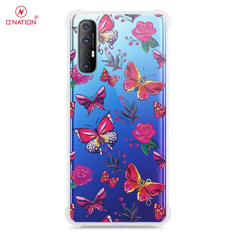 Oppo Reno 3 Pro Cover - O'Nation Butterfly Dreams Series - 9 Designs - Clear Phone Case - Soft Silicon Borders