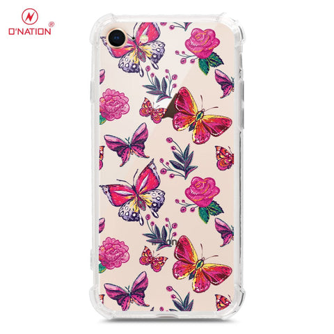 iPhone SE 2022 Cover - O'Nation Butterfly Dreams Series - 9 Designs - Clear Phone Case - Soft Silicon Borders