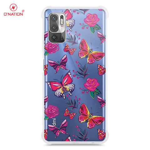 Xiaomi Redmi Note 10 5G Cover - O'Nation Butterfly Dreams Series - 9 Designs - Clear Phone Case - Soft Silicon Borders